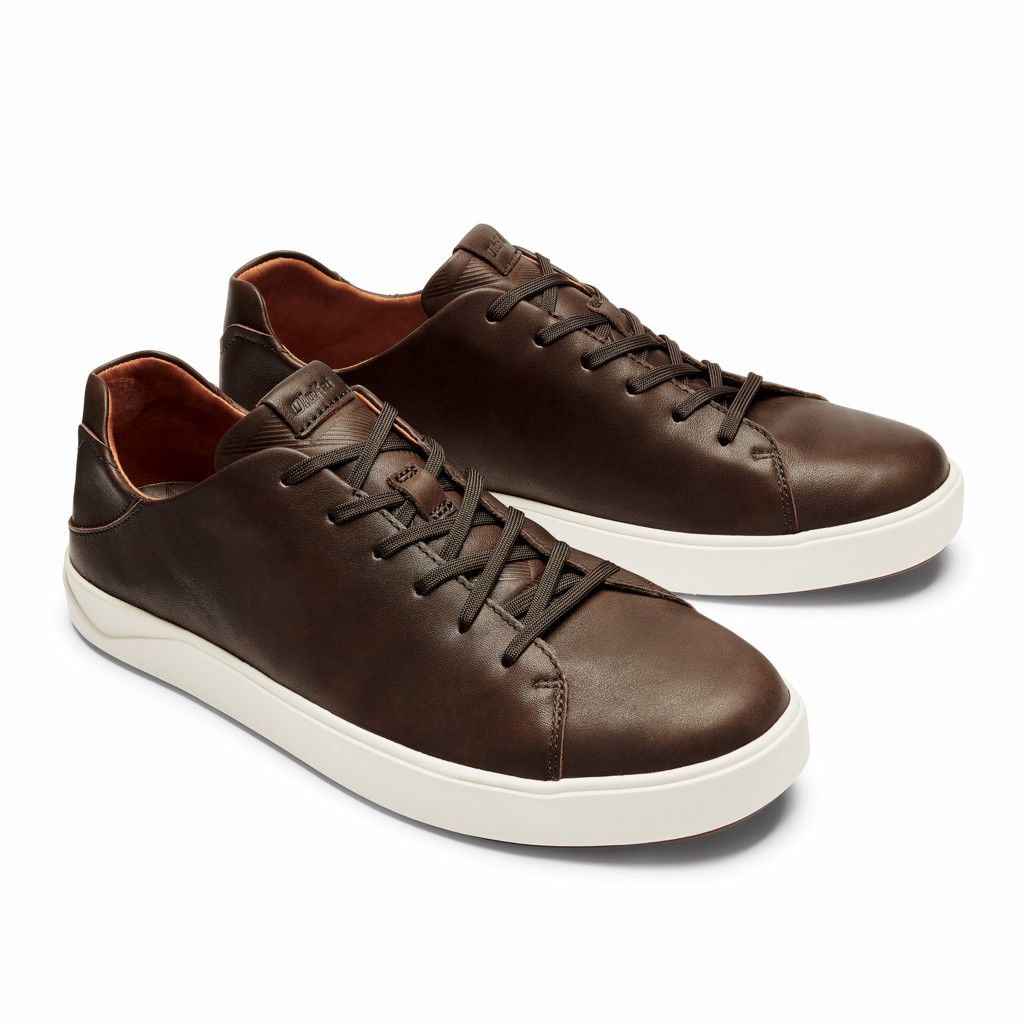 Olukai Men's Lae ahi LI Ili Sneaker - Dark Wood US941-378